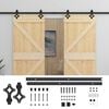 vidaXL Drzwi przesuwne 2 szt. 90 x 210 cm Lite drewno sosnowe