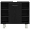 vidaXL Zestaw mebli łazienkowych 3 pcs Czarny 30 x 30 x 179,5 cm