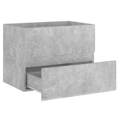 vidaXL 2-częściowy zestaw mebli łazienkowych, szarość betonu, płyta