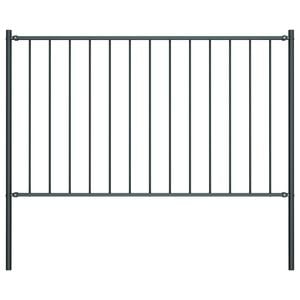 vidaXL Panel ogrodzeniowy ze słupkami, stal malowana proszkowo, 1,7 x 1 m, antracyt