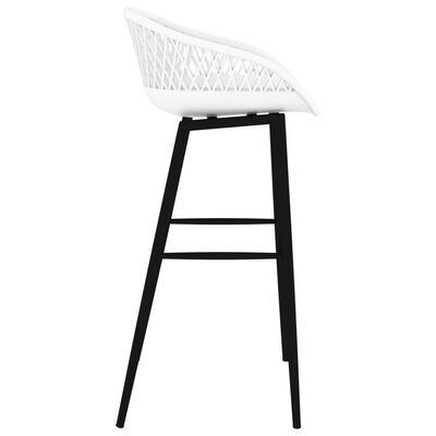 vidaXL Krzesła barowe, 2 szt., białe