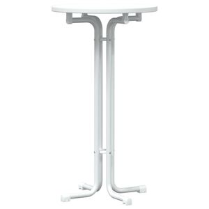 vidaXL Stolik barowy, biały, &Oslash;60x110 cm