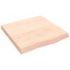 vidaXL P&oacute;łka, 60x60x(2-6) cm, surowe lite drewno dębowe