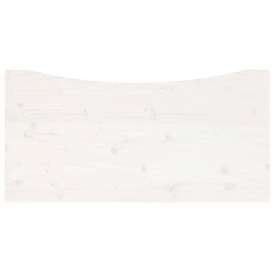 vidaXL Blat biurka, biały, 100x50x2,5 cm, lite drewno sosnowe
