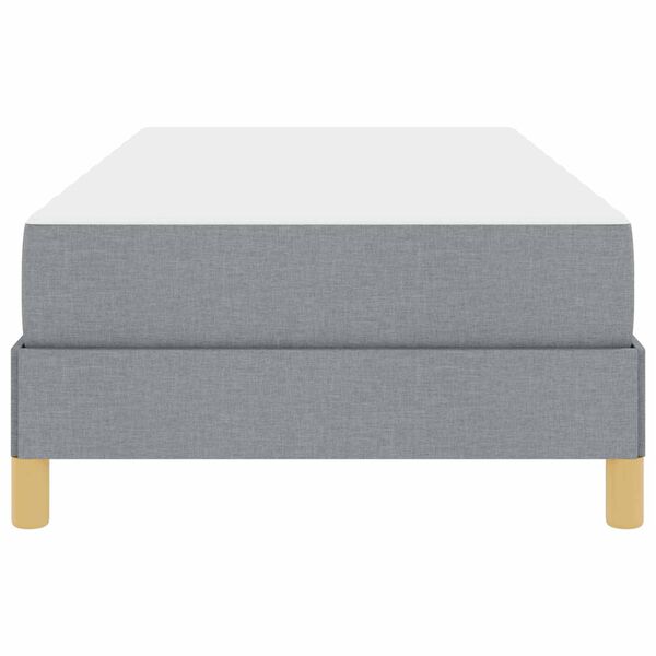 vidaXL Ł&oacute;żko sprężynowe z materacem Jasnoszary 90 x 190 cm tkanina