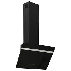 vidaXL Ścienny okap kuchenny, 60 cm, stal i hartowane szkło, czarny