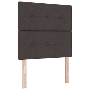 vidaXL Ł&oacute;żko z sprężyną LED Ciemny brąz 80 x 200 cm tkanina