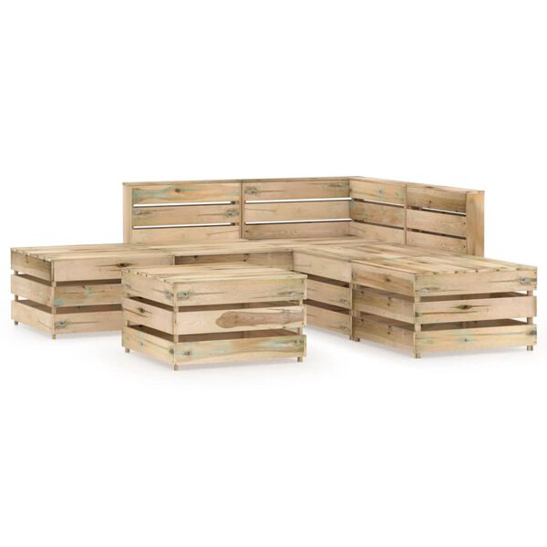 vidaXL 6-cz. zestaw wypoczynkowy do ogrodu, impregnowana sosna