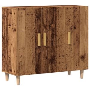 vidaXL Szafka, stare drewno, 90x34x80 cm, materiał drewnopochodny