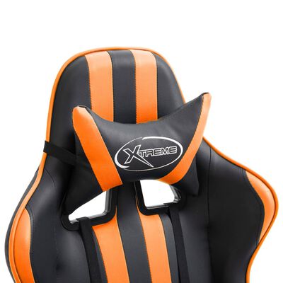 vidaXL Fotel dla gracza, pomarańczowy, sztuczna skóra