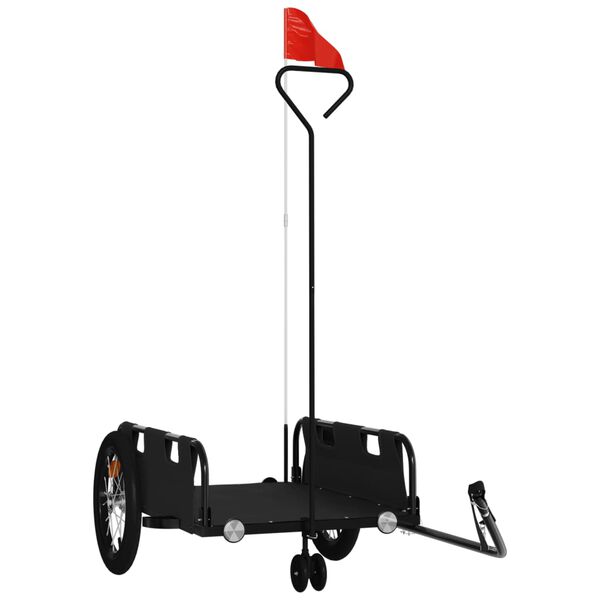 vidaXL Przyczepka rowerowa, czarna, tkanina Oxford i żelazo