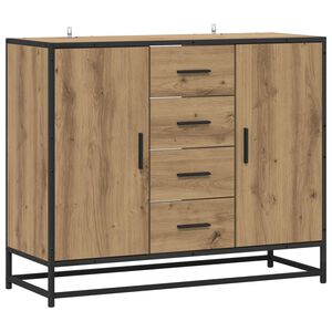 vidaXL Bufet Dąb artisan 92 x 35 x 76 cm Drewno inżynieryjne