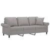 vidaXL 3-osobowa sofa wypoczynkowa z poduszkami, jasnoszara, 180 cm