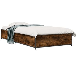vidaXL Ramka ł&oacute;żka Dąb wędzony 80 x 200 cm Drewno inżynieryjne