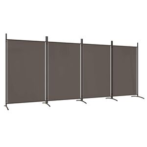 vidaXL Parawan 4-panelowy, antracytowy, 346x180 cm, tkanina