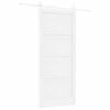 vidaXL Drzwi przesuwne 93 x 211 cm Drewno inżynieryjne Biały