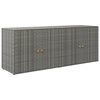 vidaXL Szafka ogrodowa, szara, 198x55,5x80 cm, rattan PE