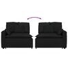 vidaXL Modułowy podłokietnik sofy modułowej z poduszkami czarny 100 cm