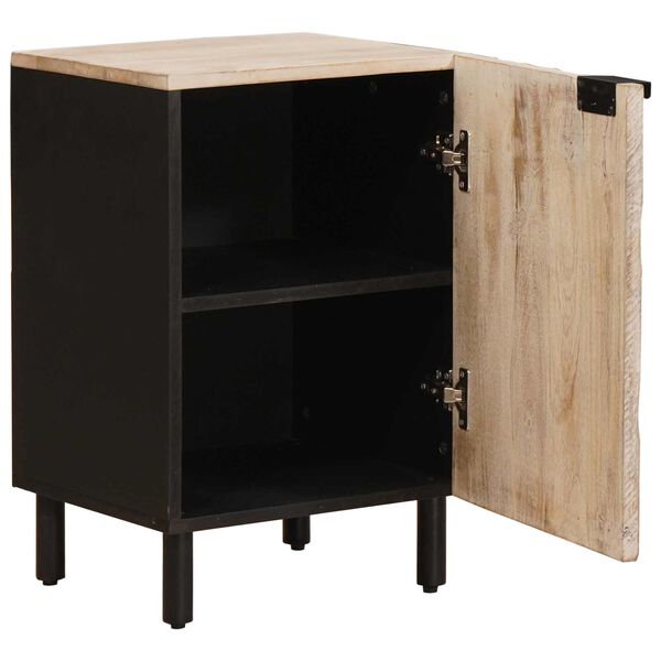 vidaXL Szafka Łazienkowa z p&oacute;łką Biały 38 x 33 x 58 cm Drewno z mango