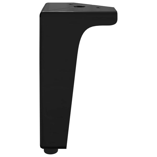 vidaXL N&oacute;żki meblowe 2 pcs Czarny 5,5 x 5,5 x 10 cm Żelazo