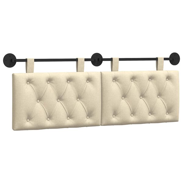 vidaXL Wisząca Głowa Kremowy 130 x 55 x 7 cm tkanina