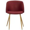 vidaXL Krzesła stołowe, 2 szt., winna czerwień, obite tkaniną