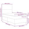 vidaXL Ł&oacute;żko z sprężyną LED Ciemnoszary i biały 100 x 200 cm
