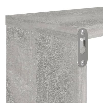 vidaXL Półki ścienne kostki, 6 szt., szarość betonu, 80x15x26,5 cm