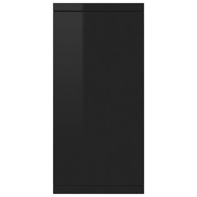 vidaXL Szafka na wysoki połysk, czarna, 88 x 30 x 65 cm, płyta wiórowa