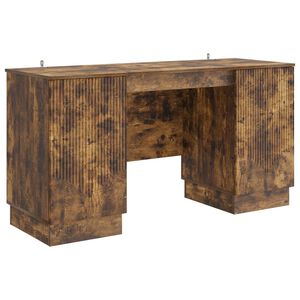 vidaXL Biurko Dąb wędzony 142,5 x 50 x 75 cm Drewno inżynieryjne