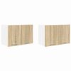 vidaXL Szafka wisząca 2 pcs Dąb Sonoma i Biały 60 x 31 x 40 cm