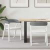 vidaXL Krzesła jadalne 2 pcs Biały 54 x 57 x 73 cm Lite drewno gumowe