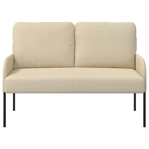 vidaXL Kanapy z poduszką 110cm Kremowy sklejka