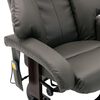 vidaXL Telewizyjny fotel masujący, regulowany, szary, sztuczna skóra