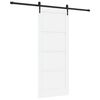 vidaXL Drzwi przesuwne ORKDAL Biały 83 x 202 cm Lite drewno sosnowe