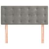 vidaXL Zagłówek do łóżka, jasnoszary, 100x5x78/88 cm, aksamit