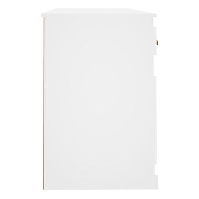vidaXL Biurko z szafkami, białe, materiał drewnopochodny