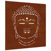 vidaXL Ogrodowa dekoracja ścienna, 55x55 cm, stal kortenowska, Budda