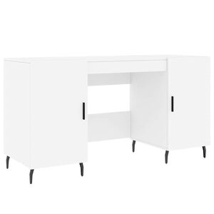 vidaXL Biurko, białe, 140x50x75 cm, materiał drewnopochodny