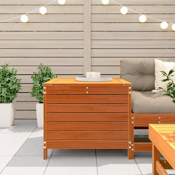 vidaXL Podnóżek ogrodowy, woskowy brąz, 62x63,5x53,5 cm, sosnowy
