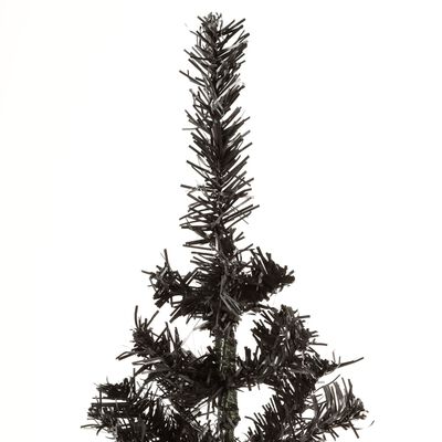 vidaXL Smukła choinka, czarna, 150 cm