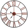 vidaXL Zegar ścienny, metal, 58 cm, czerwony