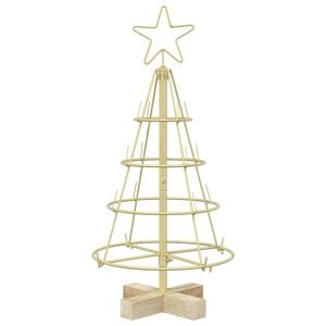 vidaXL Choinka Stożkowa Świąteczna KUOPIO 60 cm Stal złoty