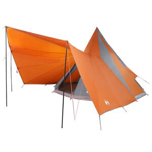 vidaXL Namiot Tipi Szary i pomarańczowy 510 x 690 x 330 cm tafta