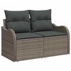 vidaXL Sofa Ogrodowa z poduszką Szary 121 x 62 x 69cm polirattan