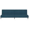 vidaXL 2-osobowa kanapa, niebieska, tapicerowana aksamitem