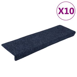 vidaXL Maty na schody samoprzylepne 10 szt. 65x21x4 cm Antracytowe prostokątne krawędzie