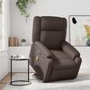 vidaXL Podnoszony fotel masujący, rozkładany, brązowy, ekosk&oacute;ra