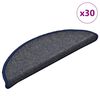 vidaXL Maty na schody 30 szt. 56x17x3 cm Ciemnoszare i niebieskie p&oacute;łokrągłe