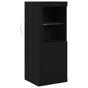 vidaXL Komoda LED Czarny 41 x 37 x 100 cm Materiał drewnopochodny